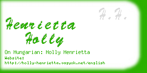 henrietta holly business card